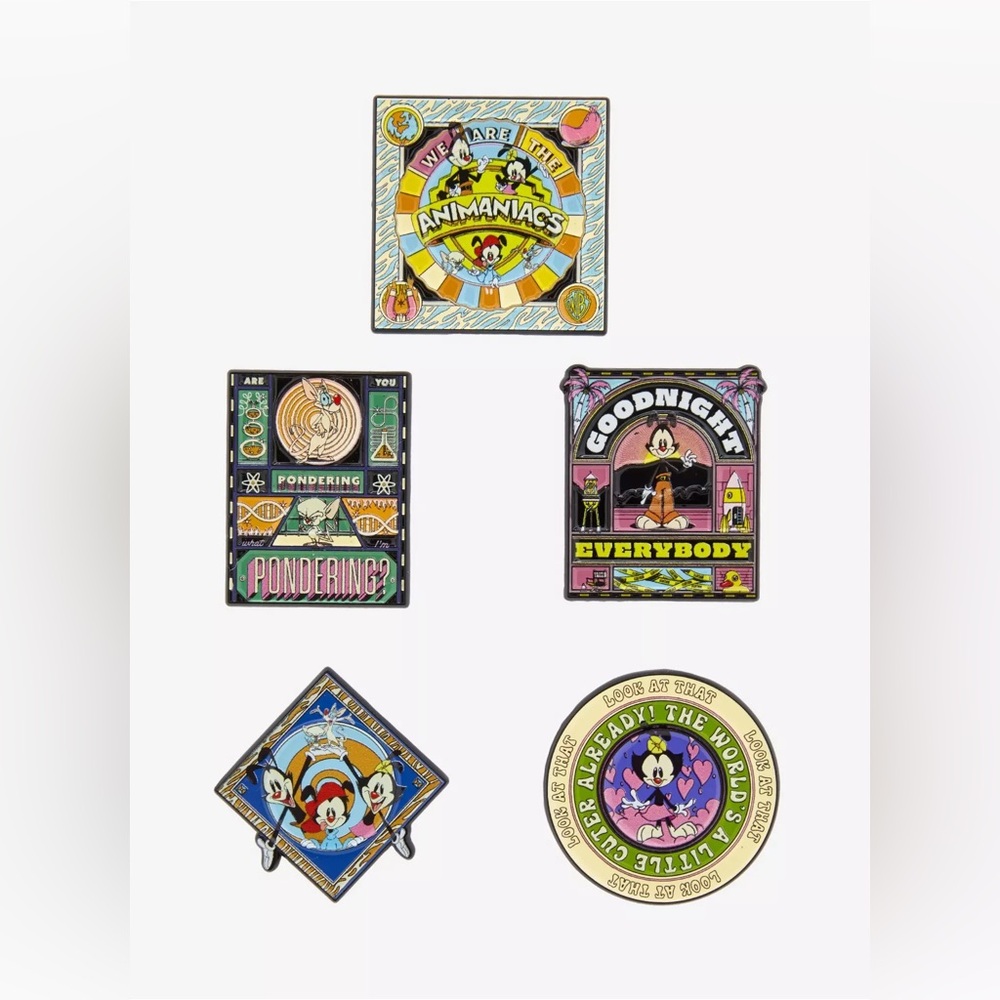 Cartoon Network Animaniacs Enamel Pins - Multicolor